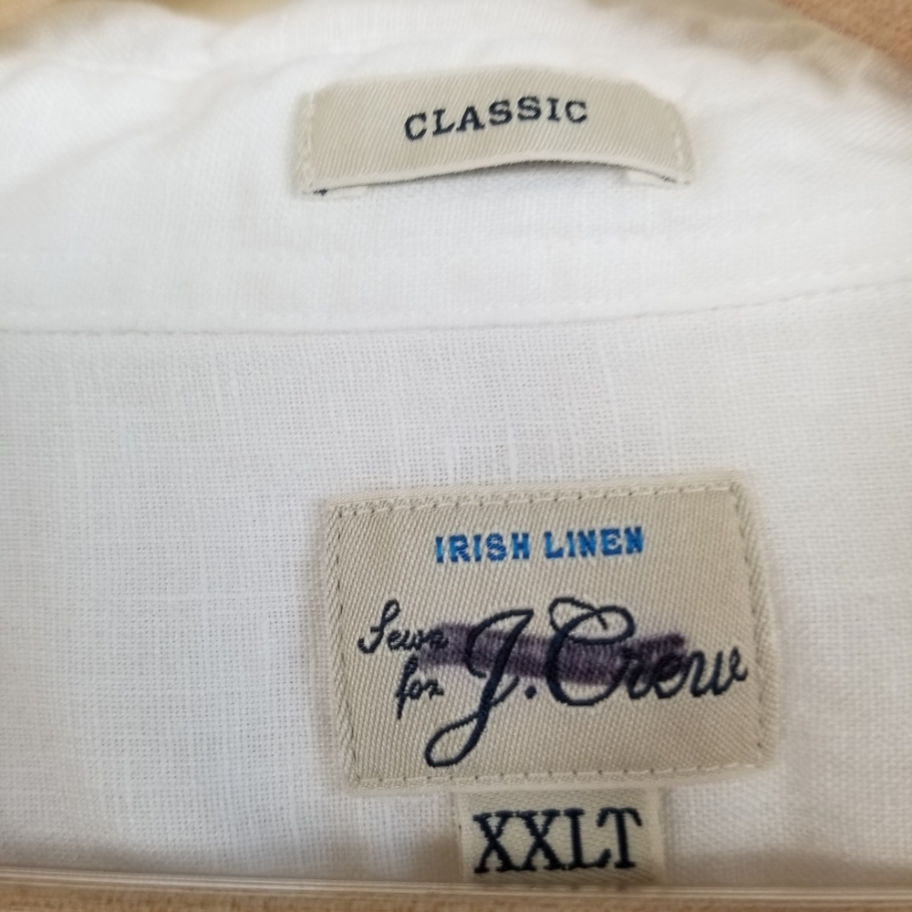 J Crew Baird McNutt Irish Linen Long Sleeve Shirt XXLT - Picture 6 of 8
